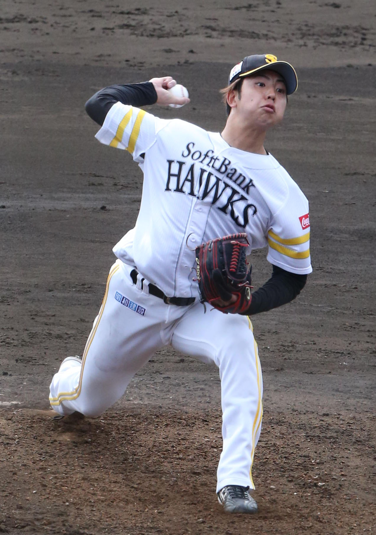 シート打撃に登板した重田倫明（撮影・山本大地）
