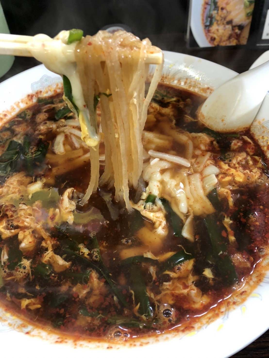 桝元の辛麺「元祖辛麺5辛＋チーズ」