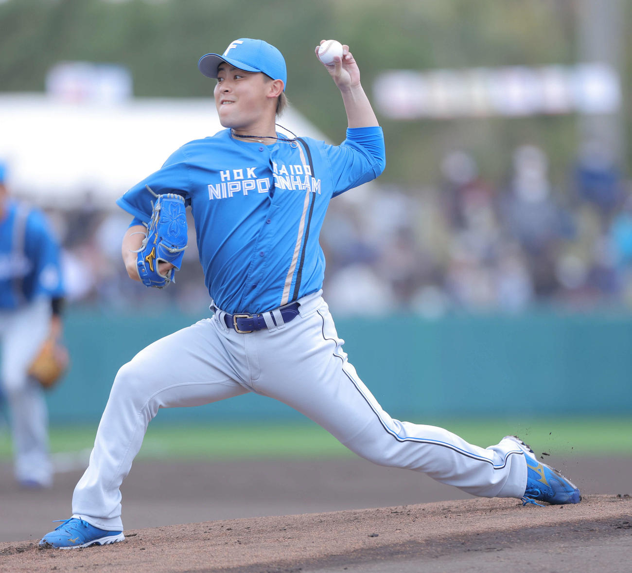 楽天対日本ハム　日本ハム先発の河野（撮影・河田真司）