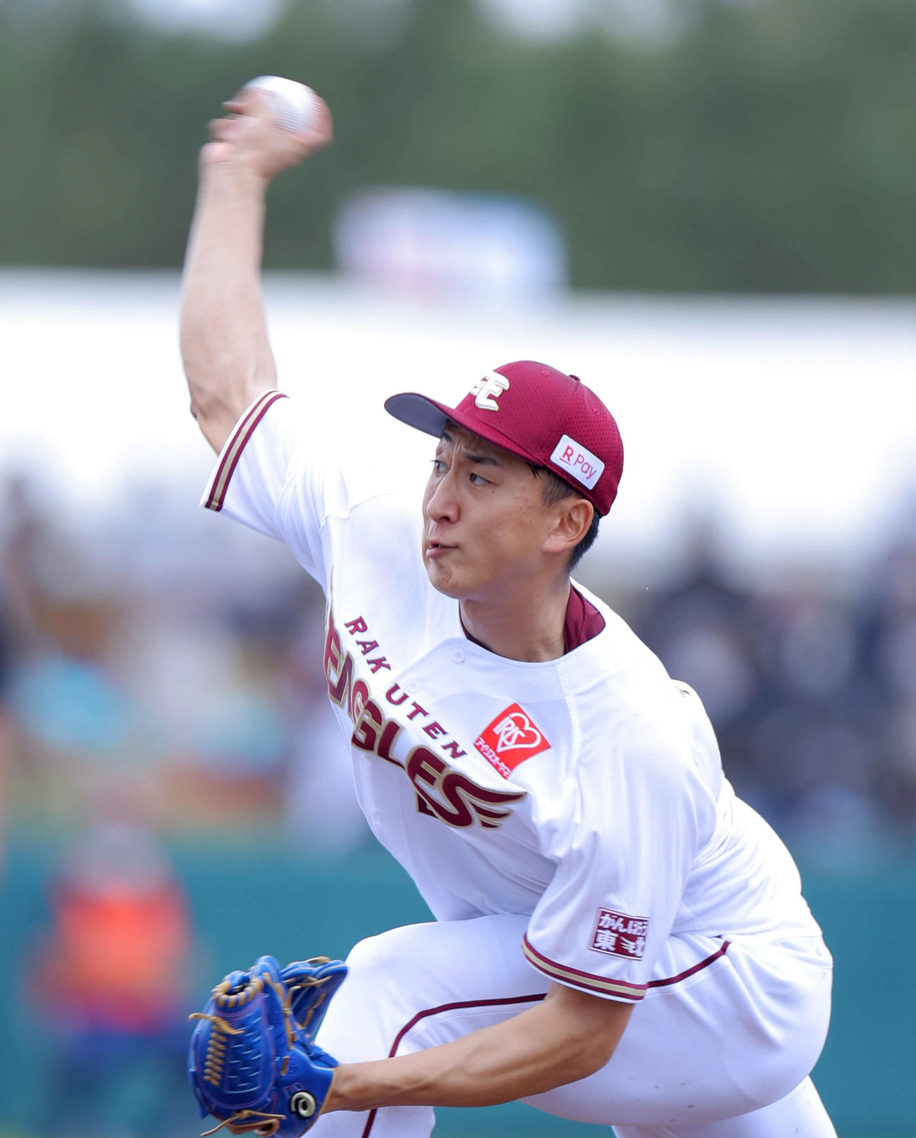 楽天対日本ハム　楽天先発で力投する高田孝（撮影・河田真司）