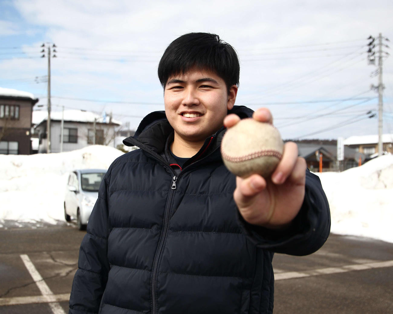 3年目のシーズンに向けて張り切る田村（2022年2月9日撮影）