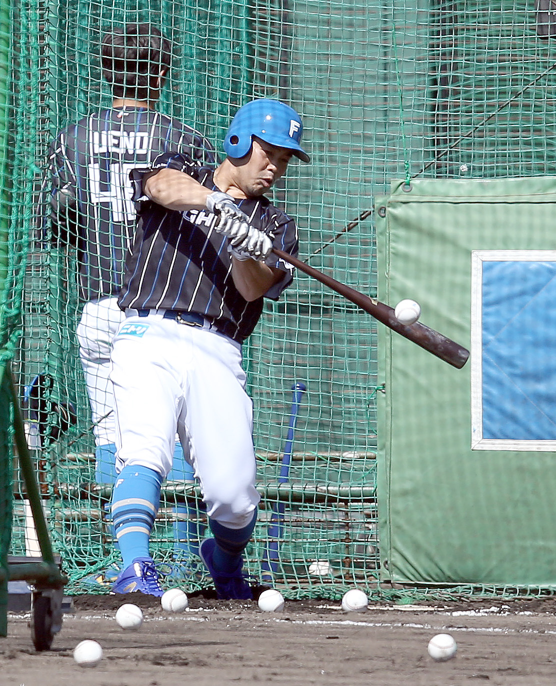 打撃練習をする日本ハム近藤（撮影・佐藤翔太）