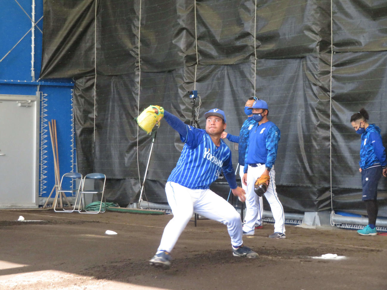 DeNA浜口遥大（2022年2月14日撮影）