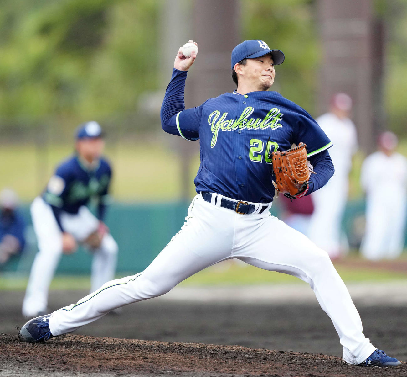 楽天対ヤクルト　ヤクルト4番手の木沢（撮影・江口和貴）