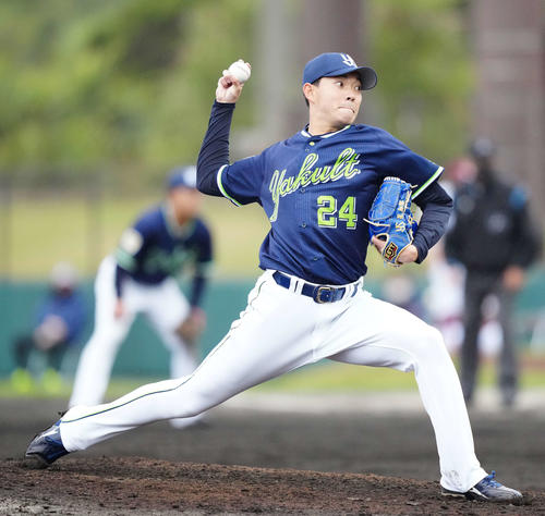 楽天対ヤクルト　ヤクルト5番手の星（撮影・江口和貴）