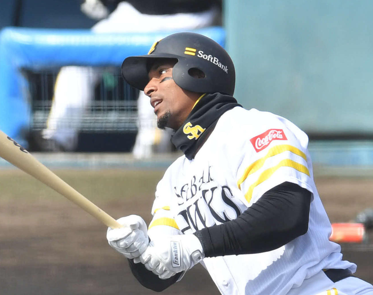 17日の紅白戦で安打を放つグラシアル