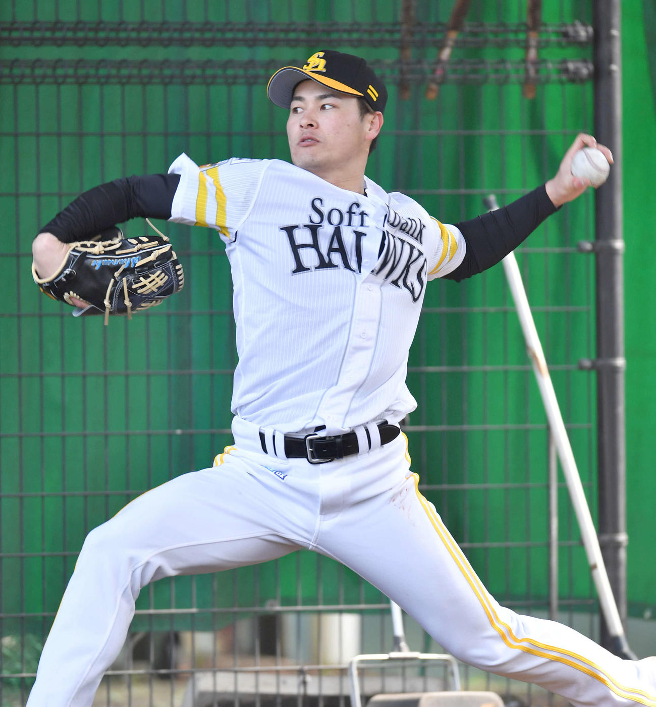 ソフトバンク笠谷（2022年2月15日撮影）