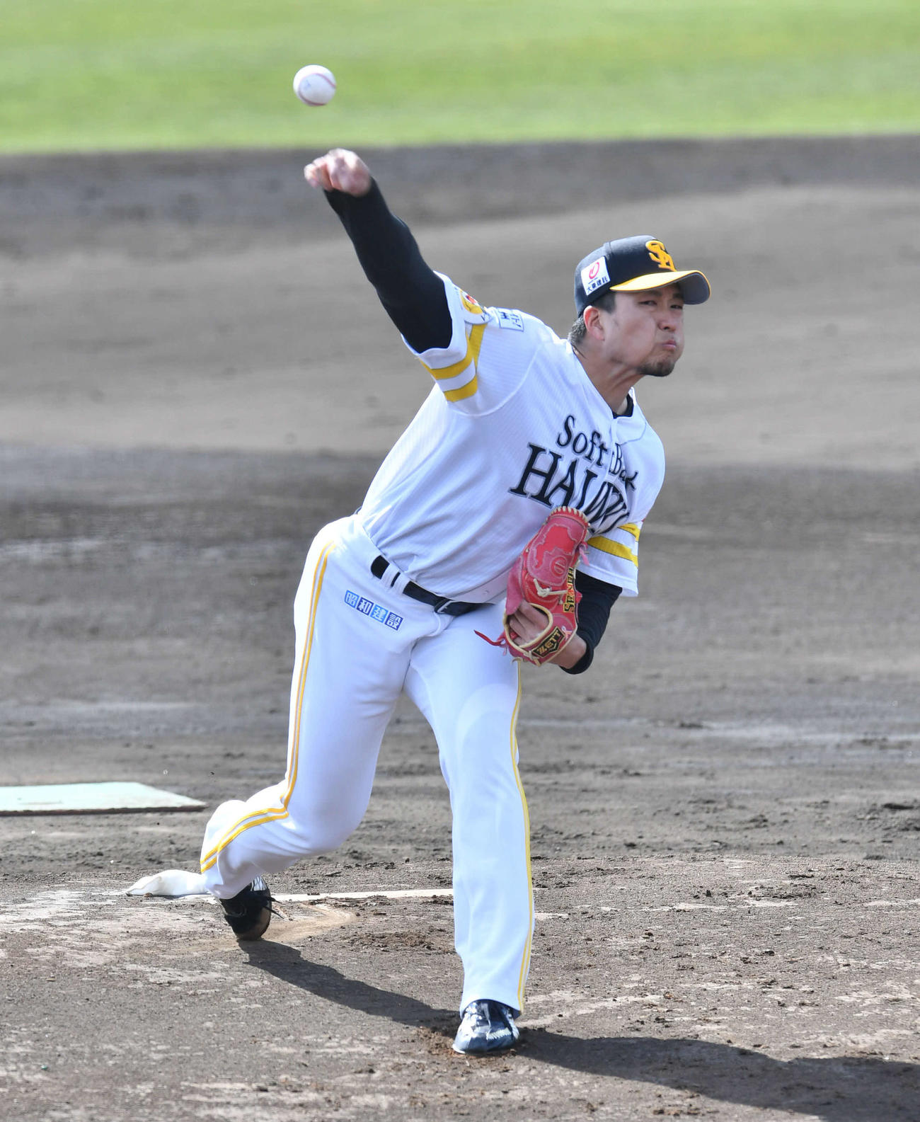 紅白戦　白組先発の千賀（撮影・岩下翔太）