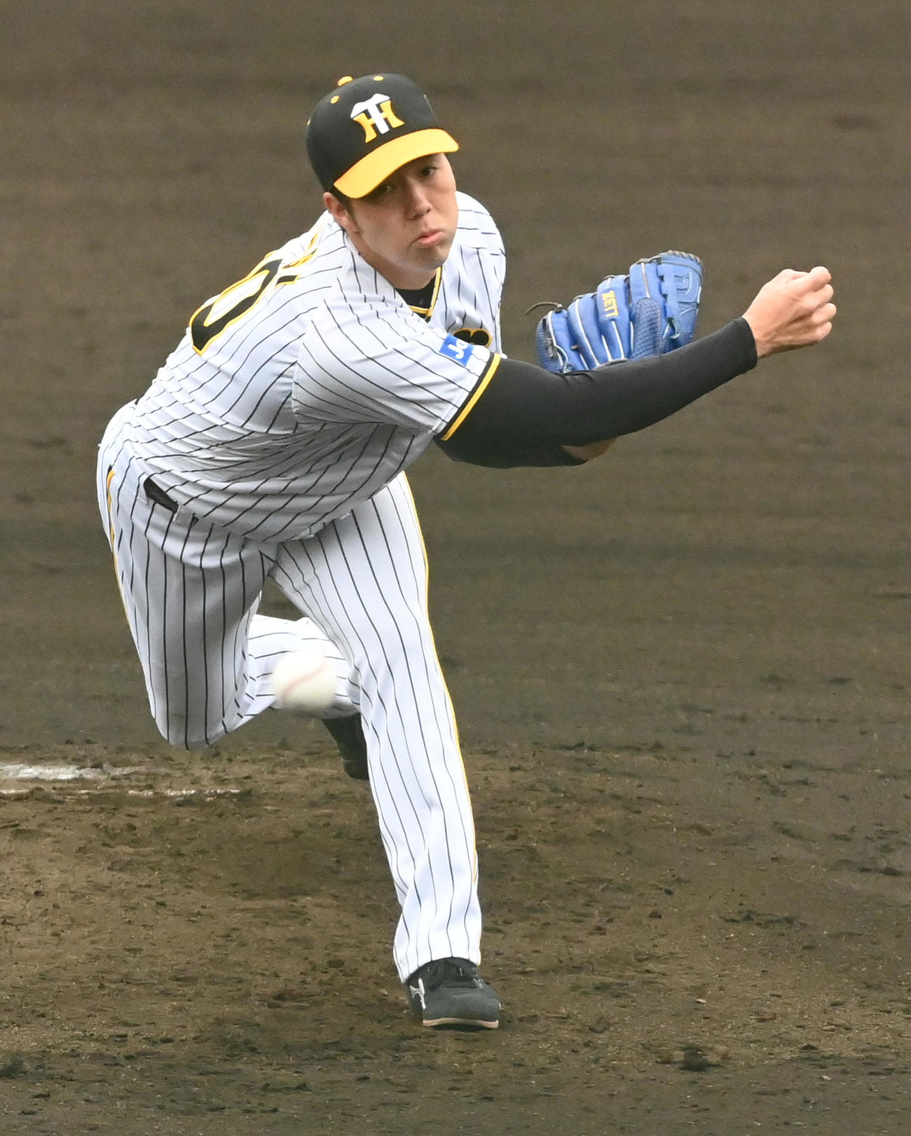阪神対中日　阪神先発の青柳（撮影・前岡正明）