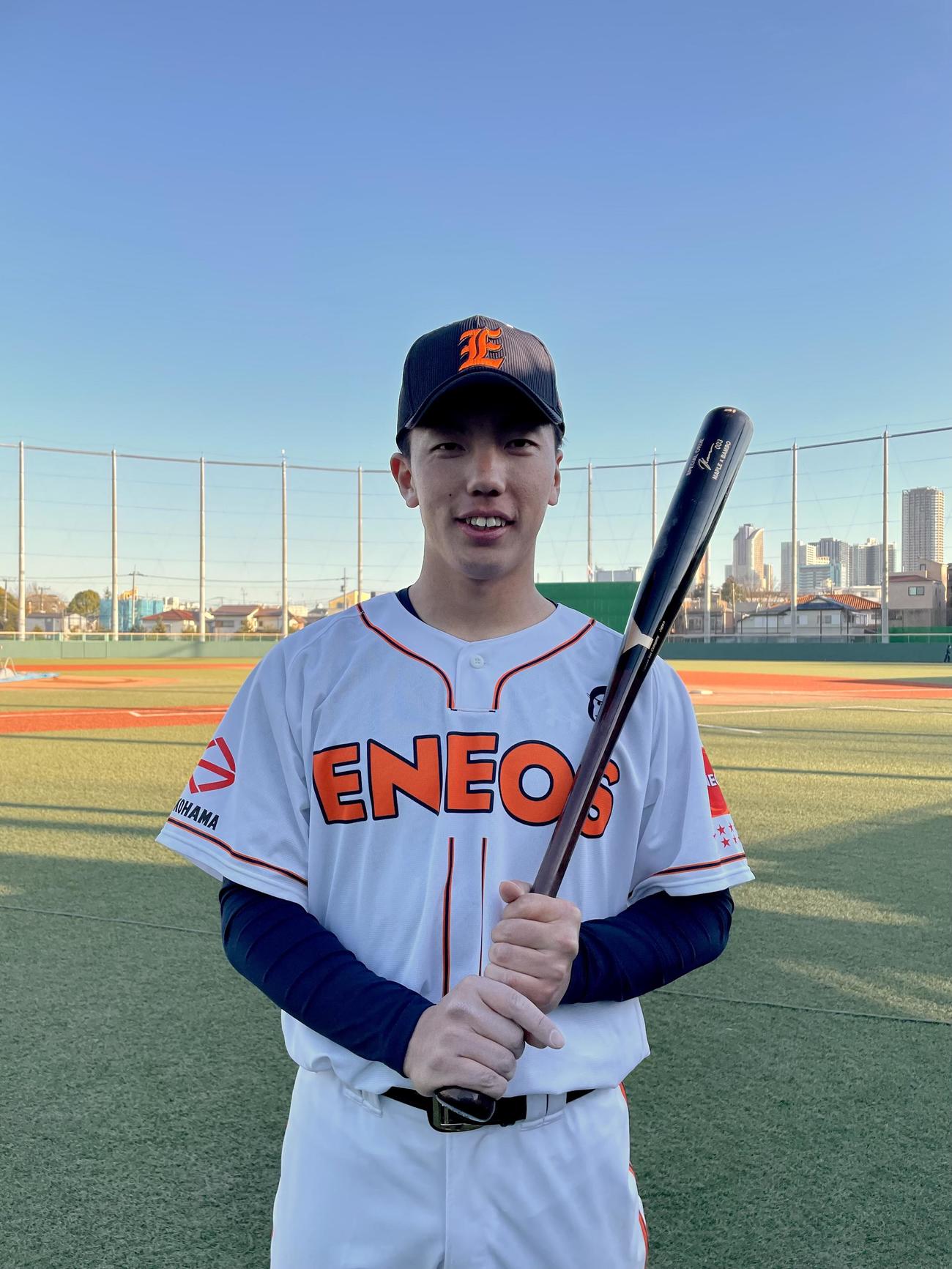 早大対ENEOSオープン戦　ENEOS加入後初の実戦で本塁打を放った丸山（撮影：保坂恭子）