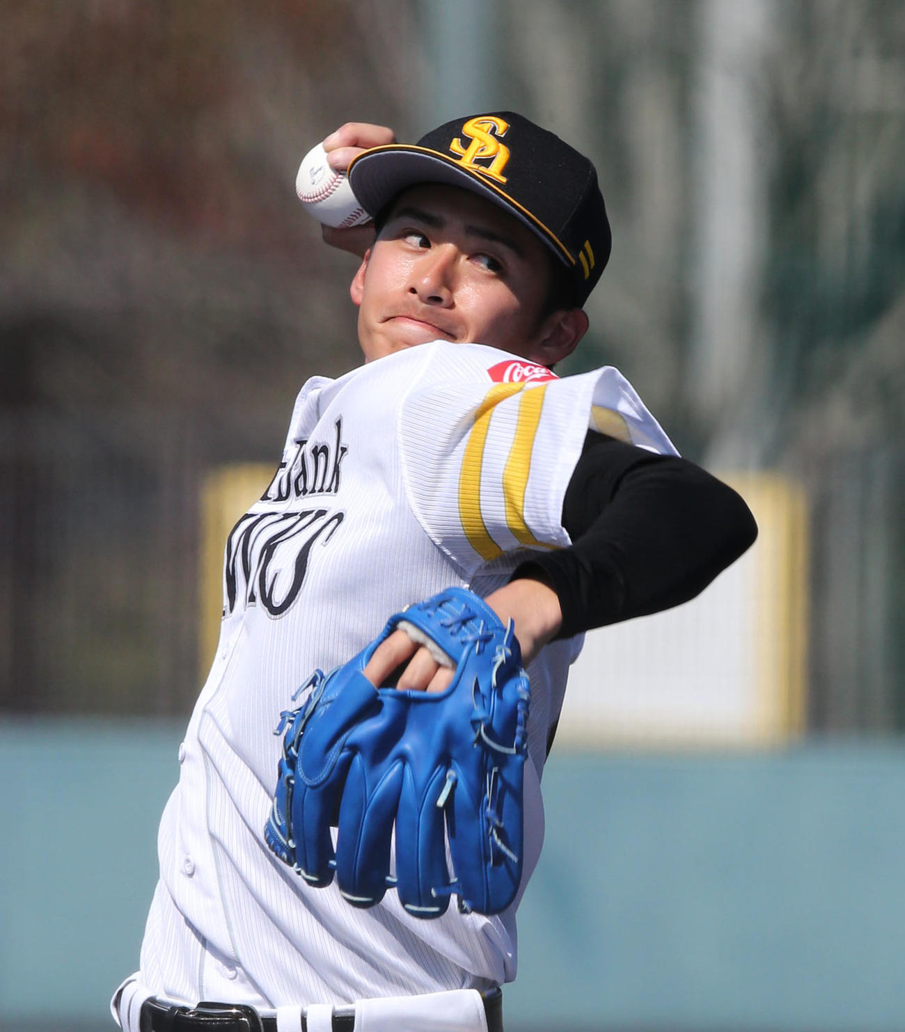2軍の練習試合で先発した板東湧梧（撮影・梅根麻紀）