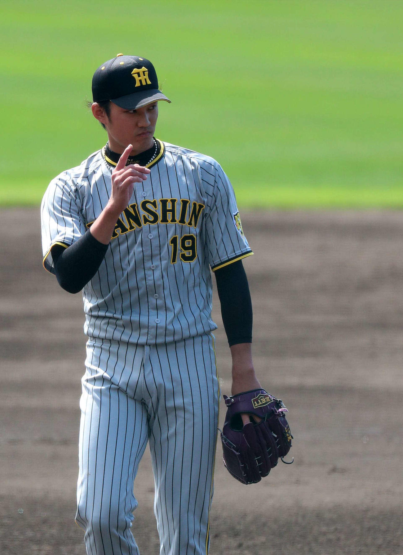 ヤクルト打線を2回無失点に抑えた阪神藤浪（撮影・上田博志）