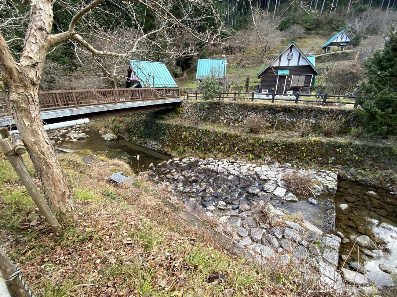 巨人ドラフト1位の大勢が少年時代、魚をつかまえたり、川遊びをした兵庫・多可町のネイチャーパークかさがた（撮影・小早川宗一郎）