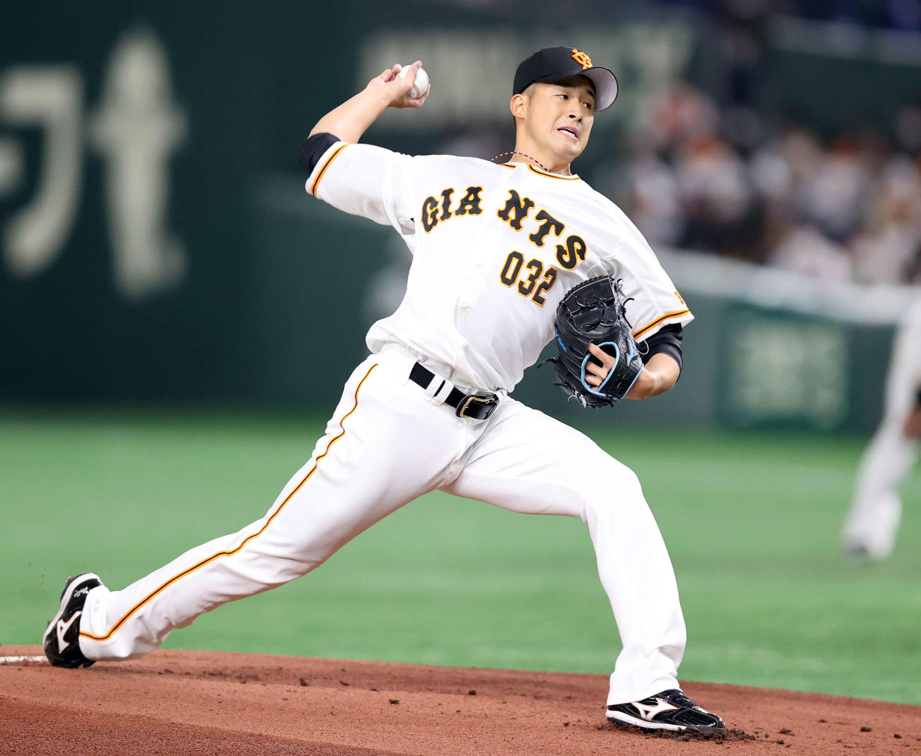 巨人対西武　力投する巨人先発の堀田（撮影・浅見桂子）
