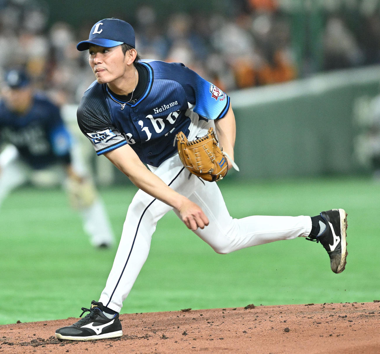 巨人対西武　西武先発の今井（撮影・滝沢徹郎）
