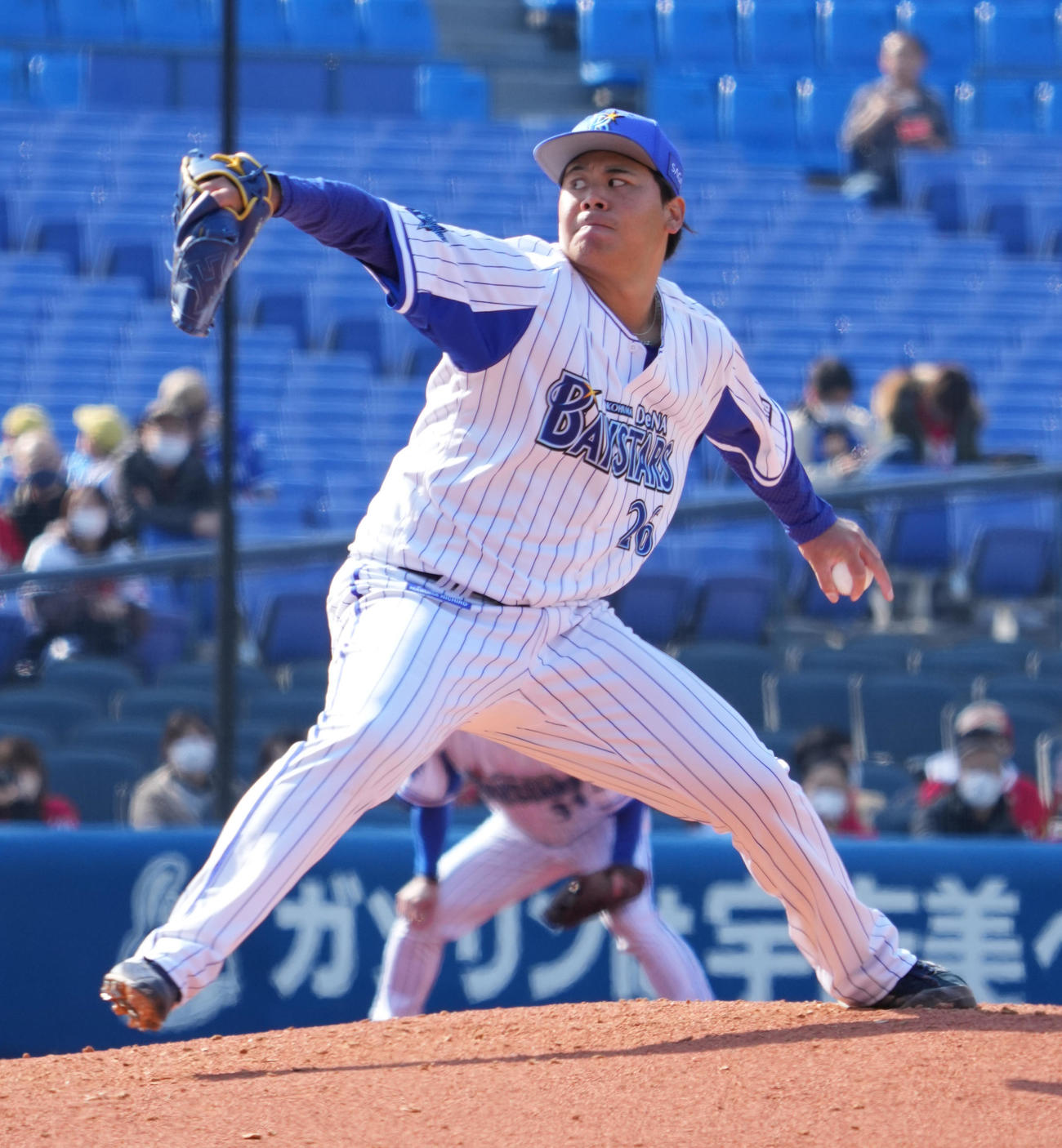 DeNA対広島、DeNA先発の浜口遥（撮影・小沢裕）
