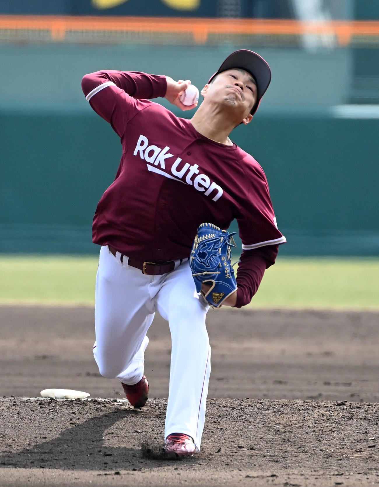 阪神対楽天　楽天先発の則本（撮影・前岡正明）