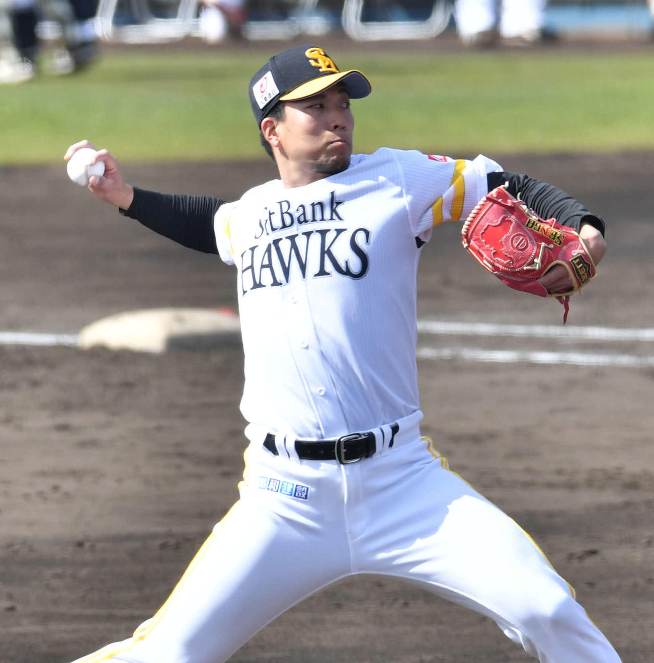 ソフトバンク千賀（2月20日撮影）