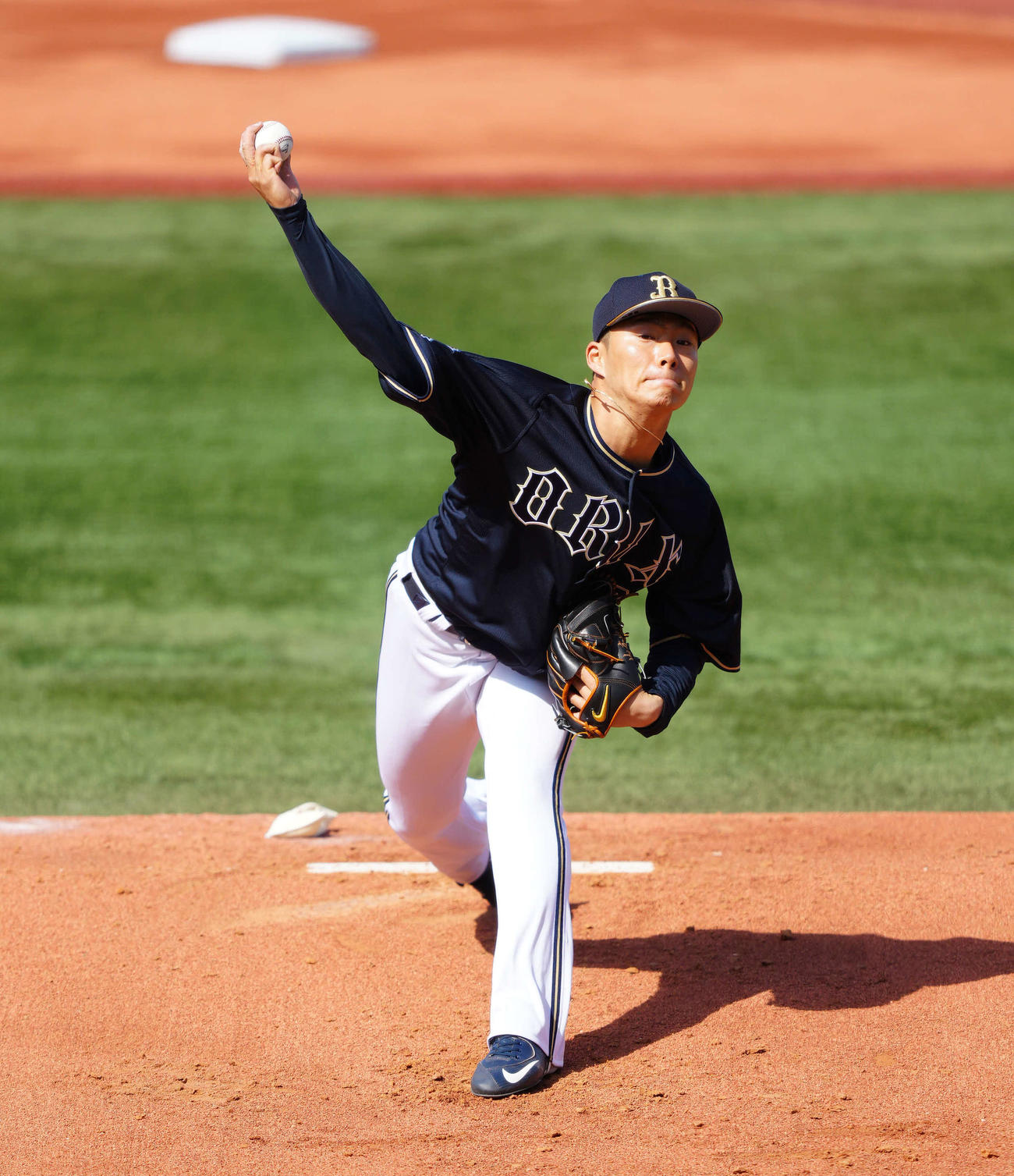 DeNA対オリックス　オリックス先発の山本（撮影・江口和貴）