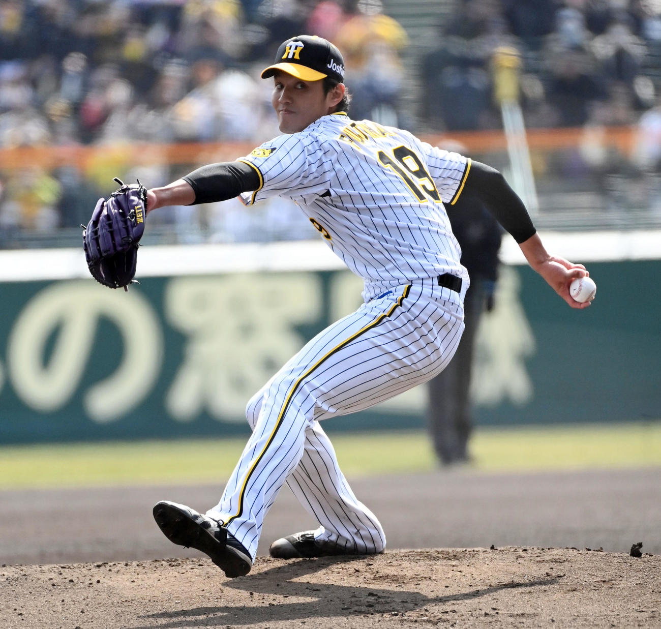 阪神対楽天　阪神先発の藤浪（撮影・前岡正明）