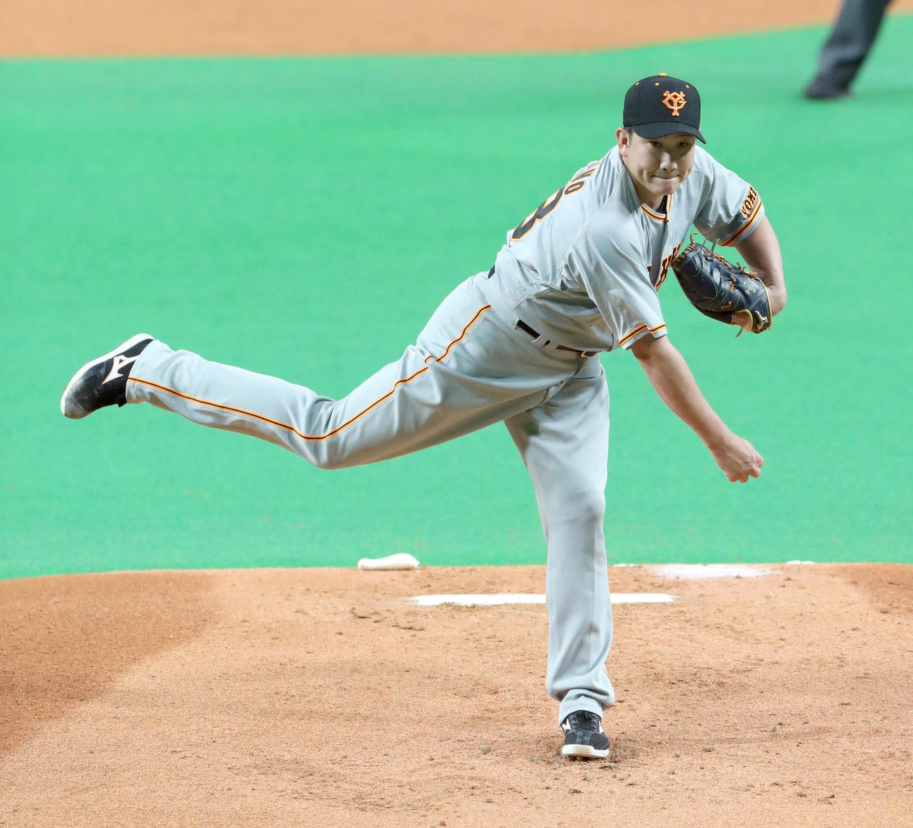 日本ハム対巨人　巨人先発の菅野（撮影・佐藤翔太）