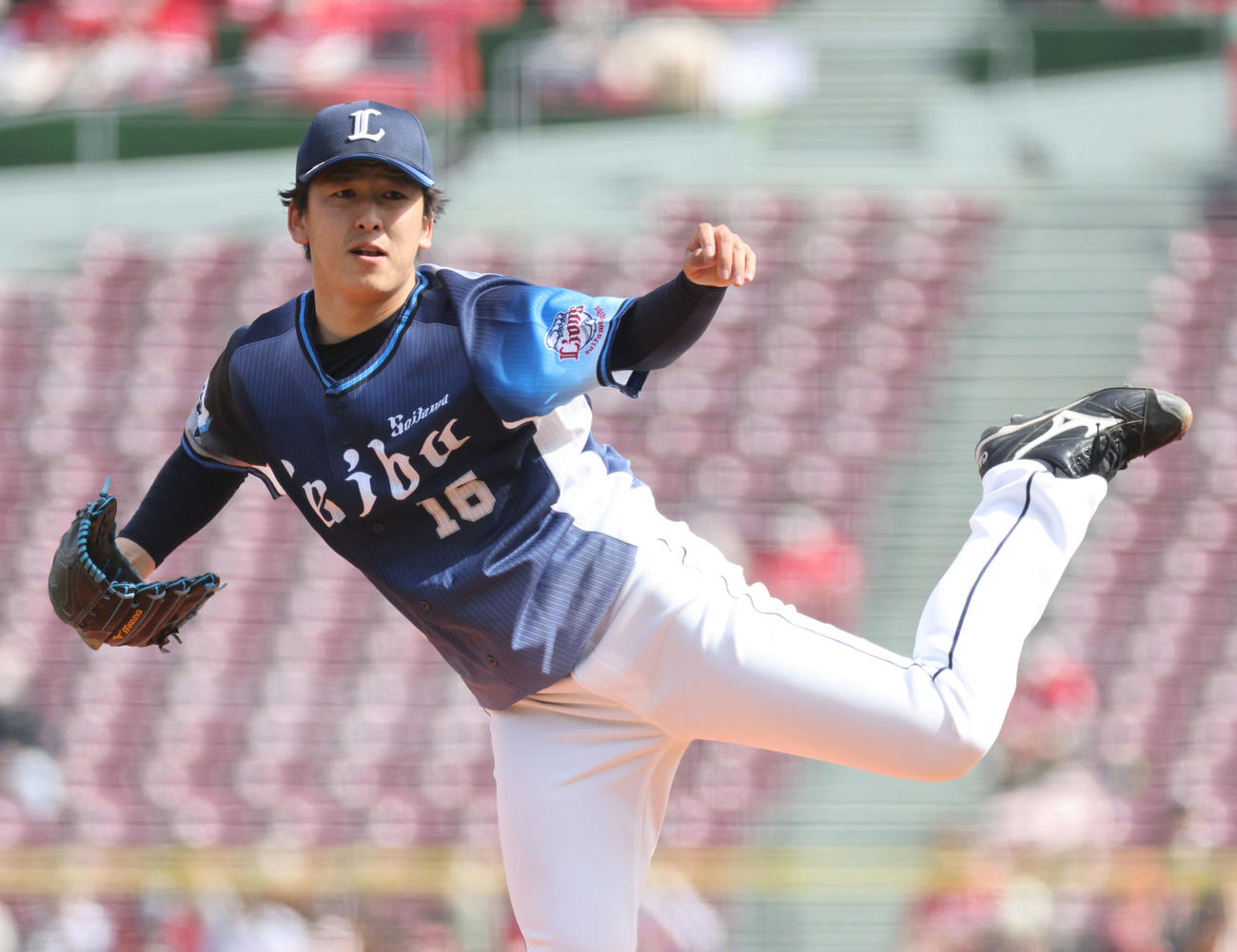 オープン戦広島対西武　西武先発の隅田（撮影・加藤孝規）