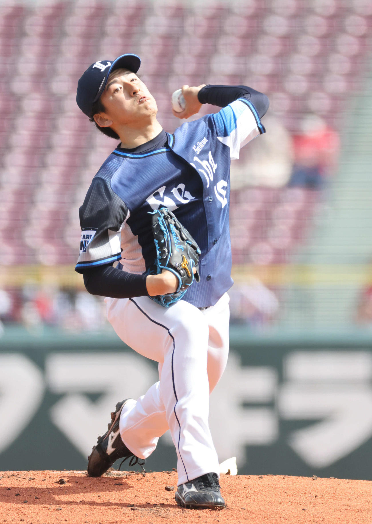 広島対西武　好投する西武先発の隅田（撮影・加藤孝規）