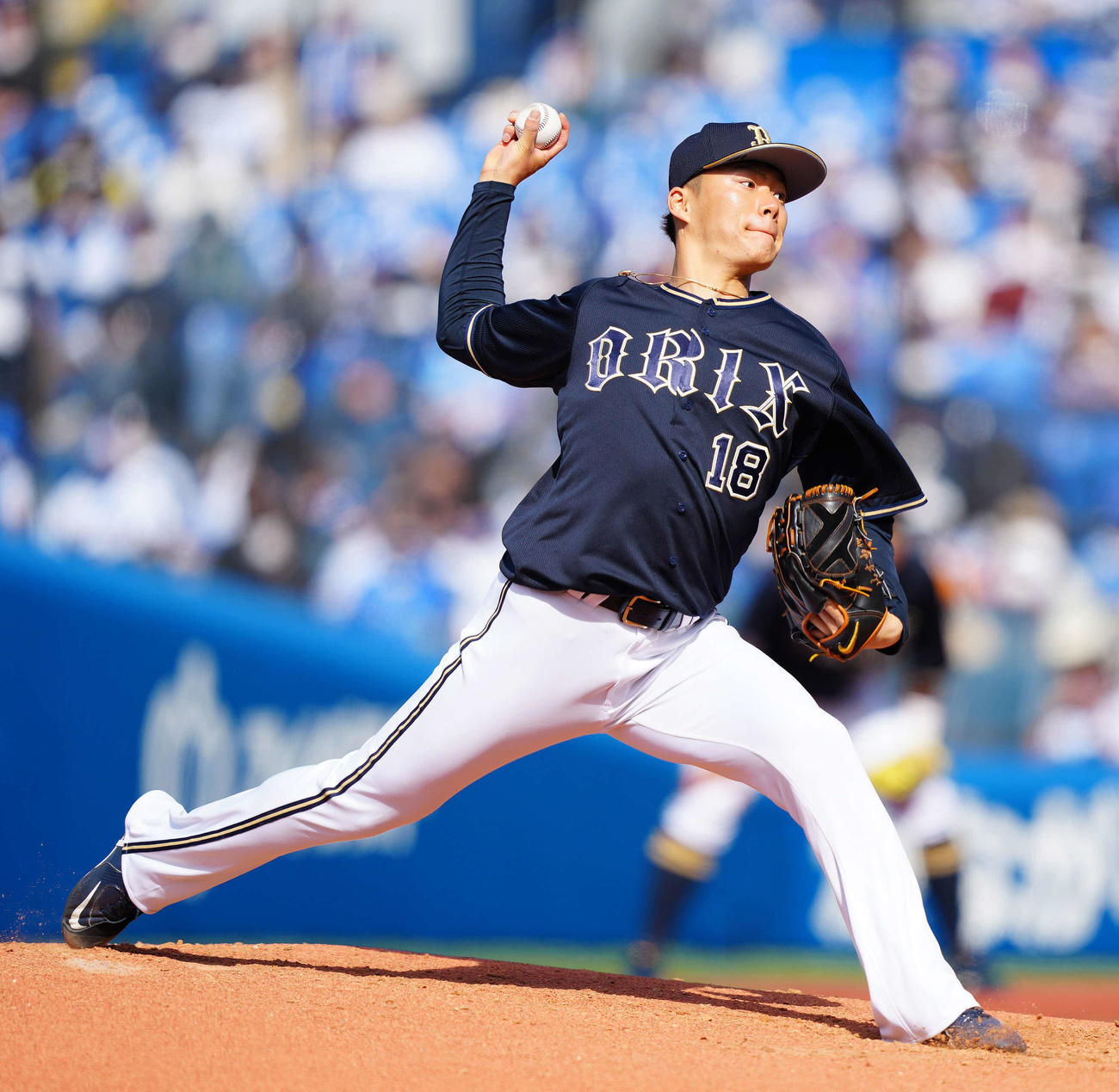 DeNA対オリックス　オリックス先発の山本（撮影・江口和貴）