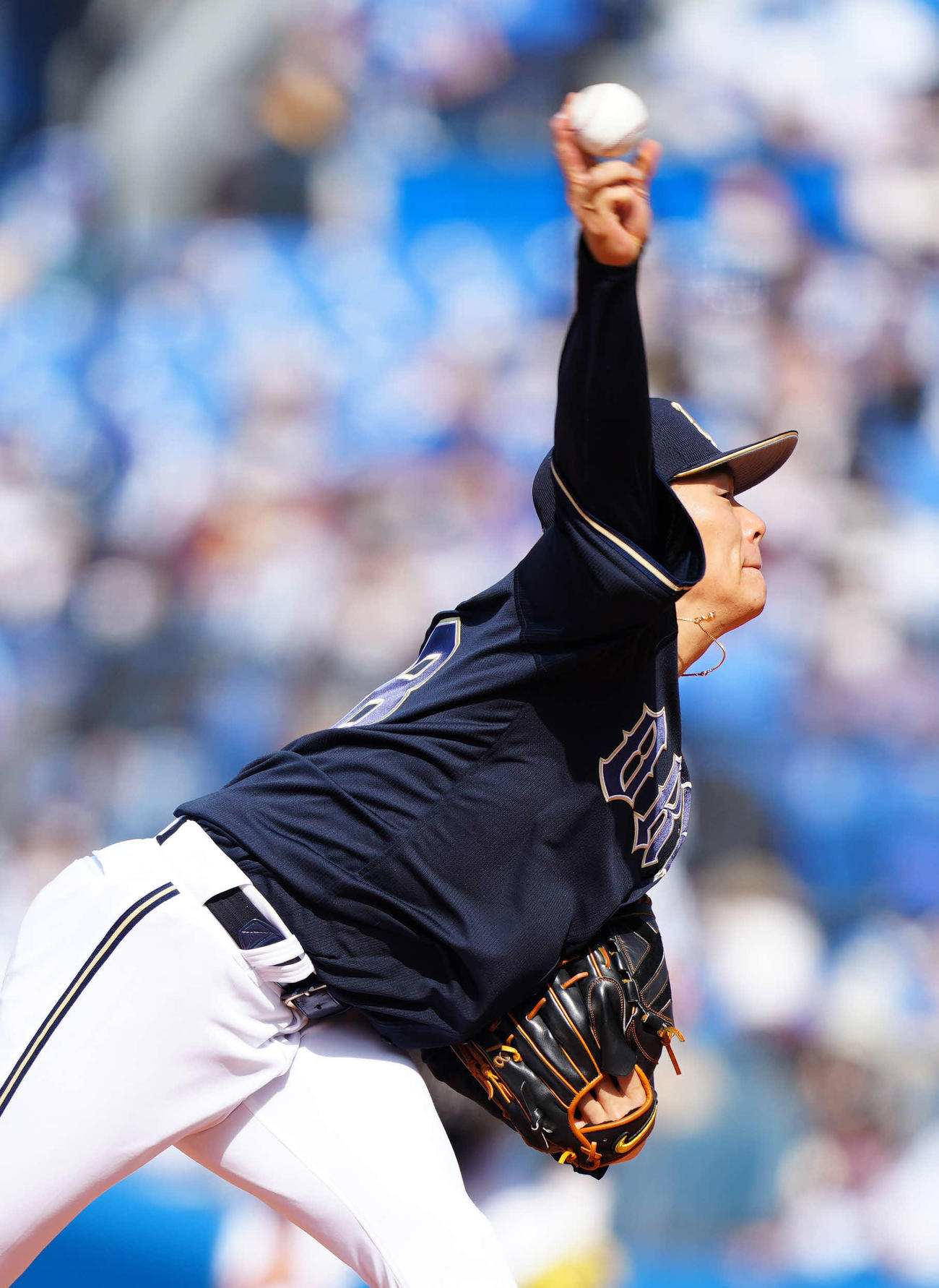 DeNA対オリックス　オリックス先発の山本（撮影・江口和貴）