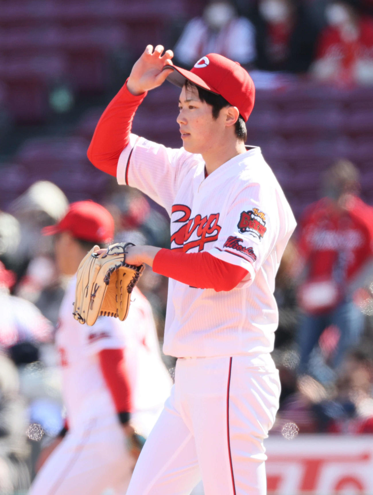 5回表西武2死、牧野に初安打を浴びた森下（撮影・加藤孝規）