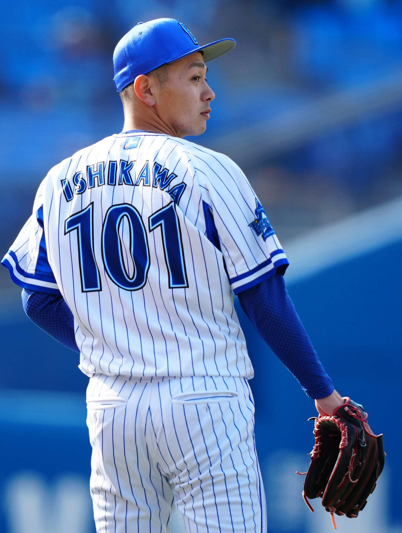 DeNA対オリックス　DeNA2番手の石川（撮影・江口和貴）