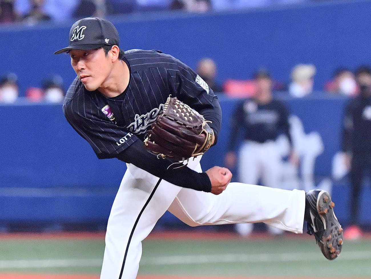 ロッテ八木彬（2021年3月2日撮影）