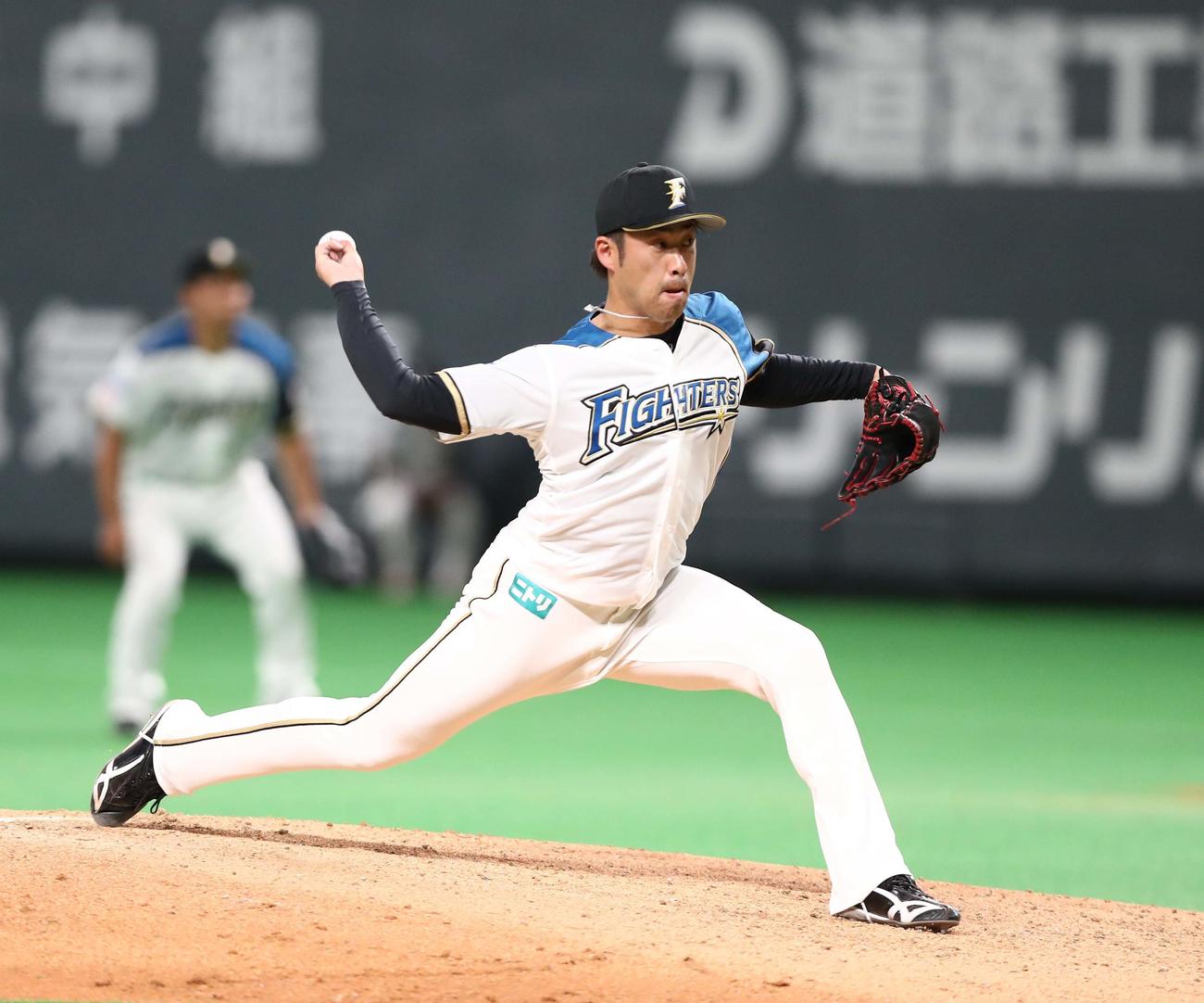 日本ハム時代の秋吉（2021年3月17日撮影）