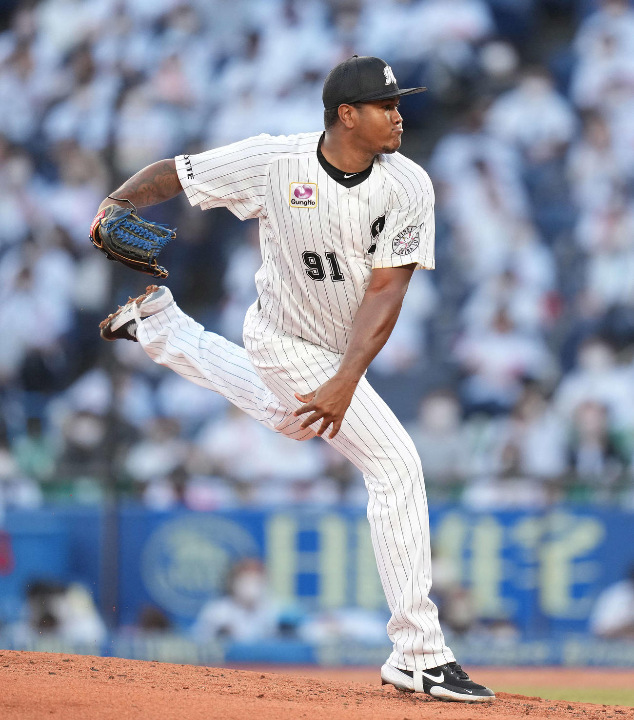 力投するロッテ・ロメロ（2021年9月5日撮影）