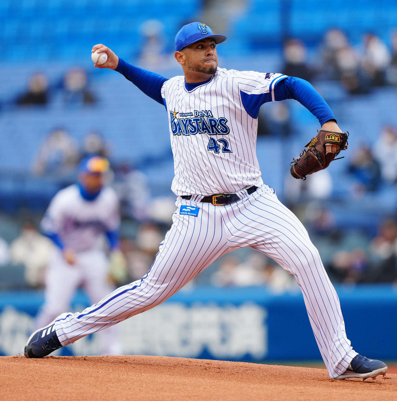 DeNA対西武　力投するDeNA先発のロメロ（撮影・江口和貴）