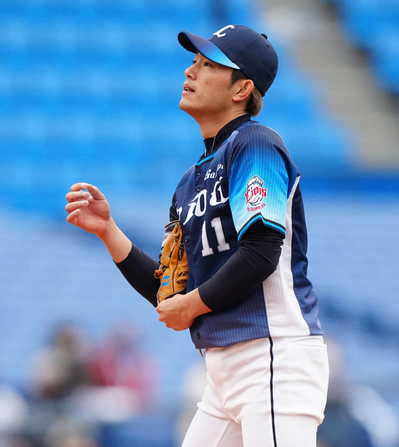 DeNA対西武　4回裏DeNA1死、細川にソロ本塁打を浴びた今井（撮影・江口和貴）