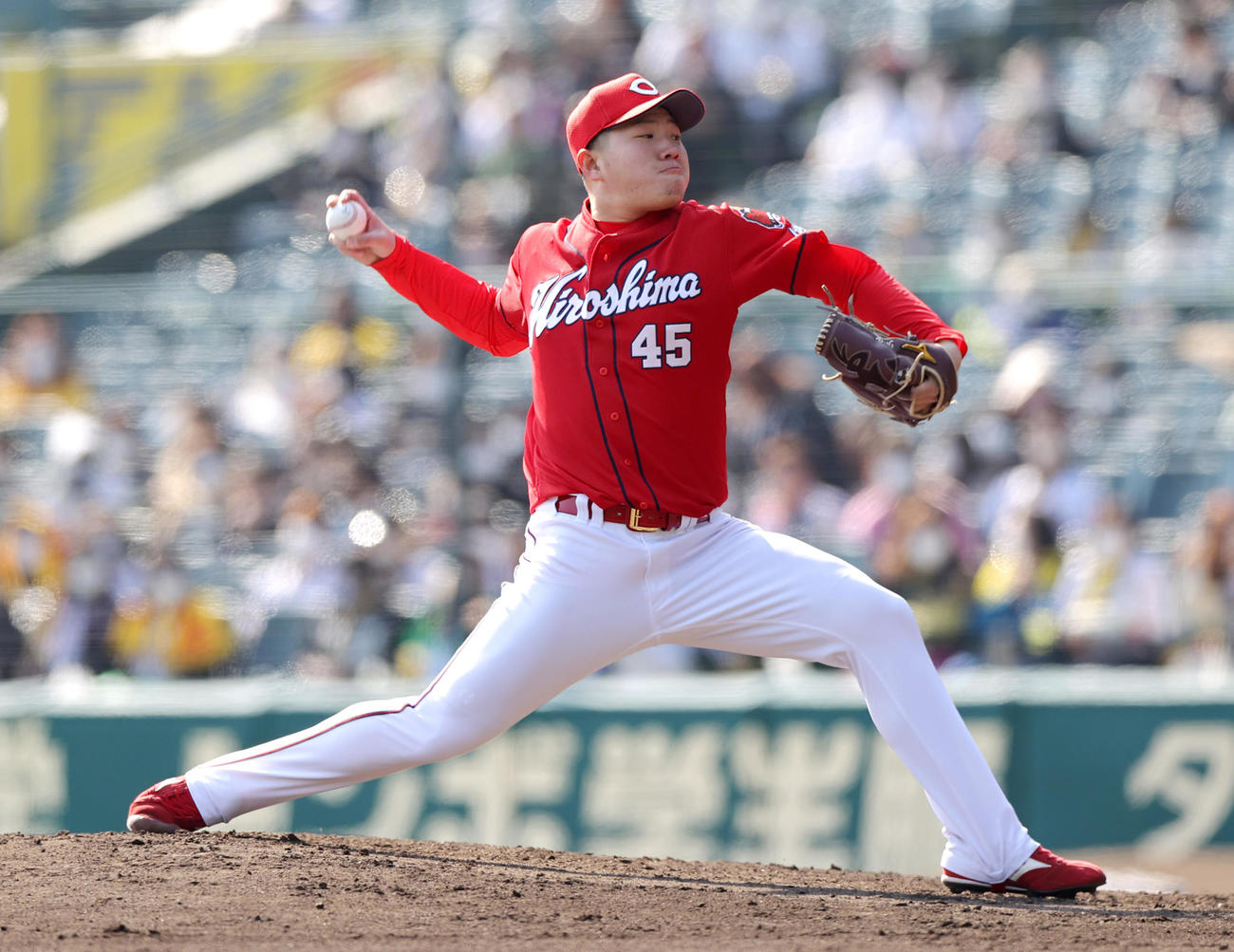 阪神対広島　5回に登板する広島松本（撮影・上山淳一）