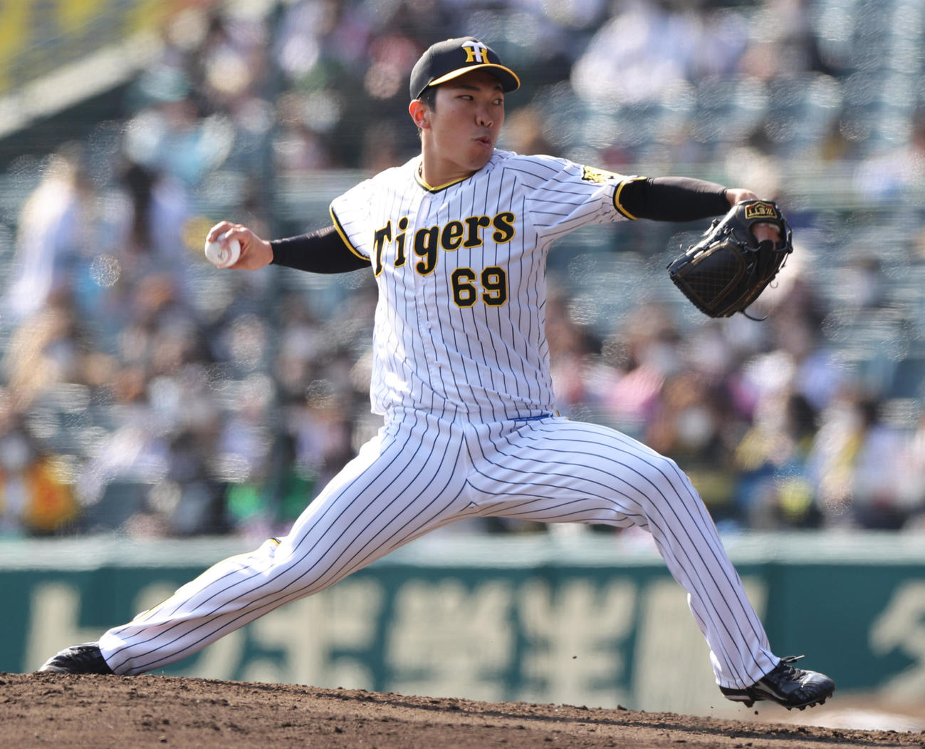 阪神対広島　5回に登板する阪神石井（撮影・上山淳一）