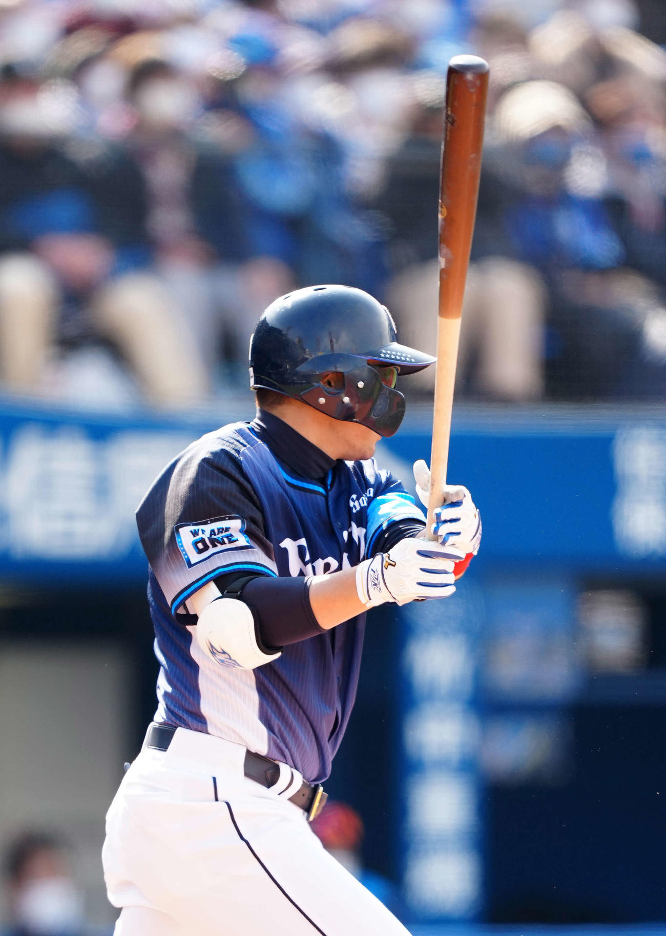 DeNA対西武　4回表西武1死一塁、左前打を放つ栗山（撮影・江口和貴）