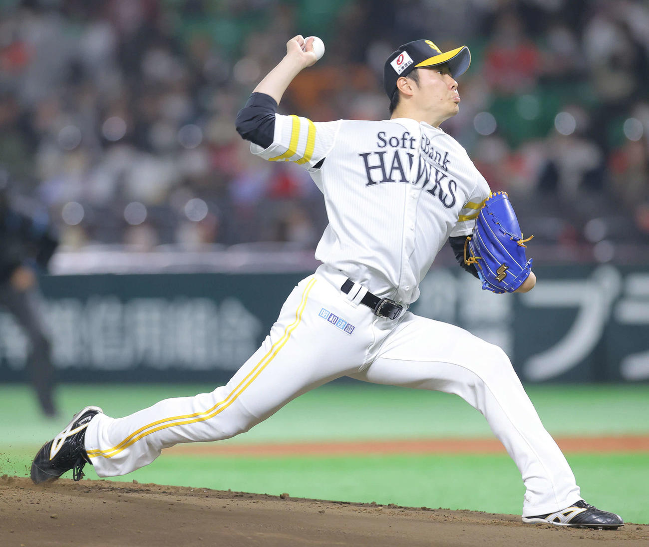 ソフトバンク対巨人　ソフトバンク先発の松本（撮影・河田真司）