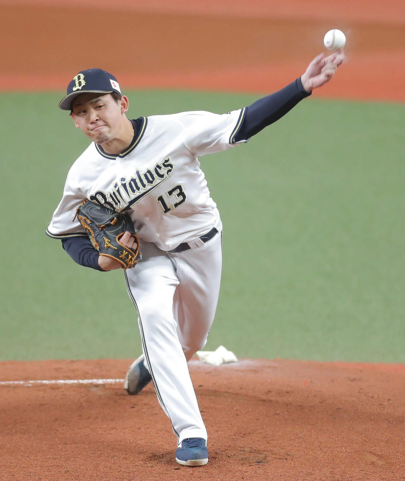 オリックス対巨人　オリックス先発の宮城（撮影・河田真司）