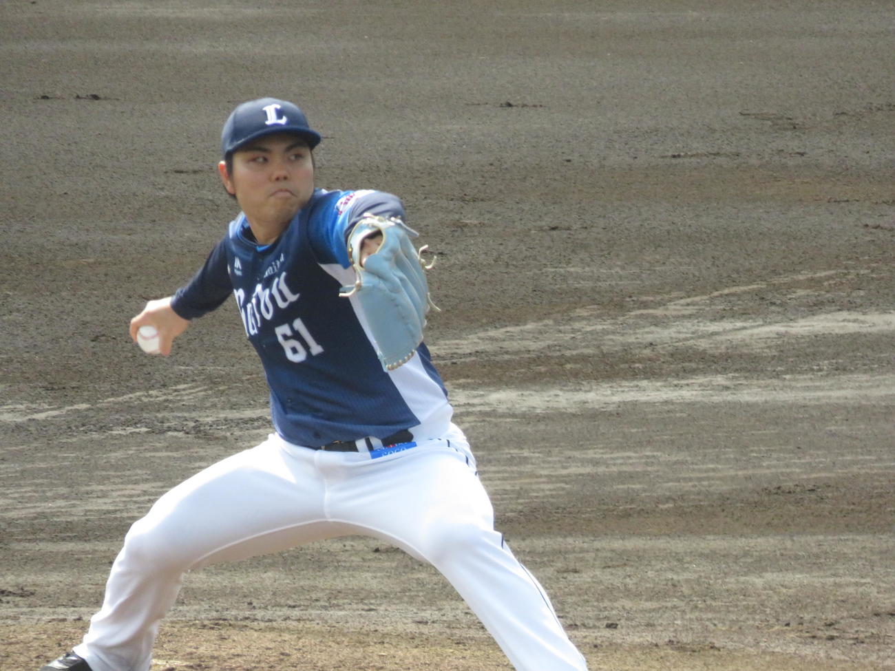 春季教育リーグ　巨人西武戦　オフに右足首を手術して実戦登板を果たした西武平良海馬投手
