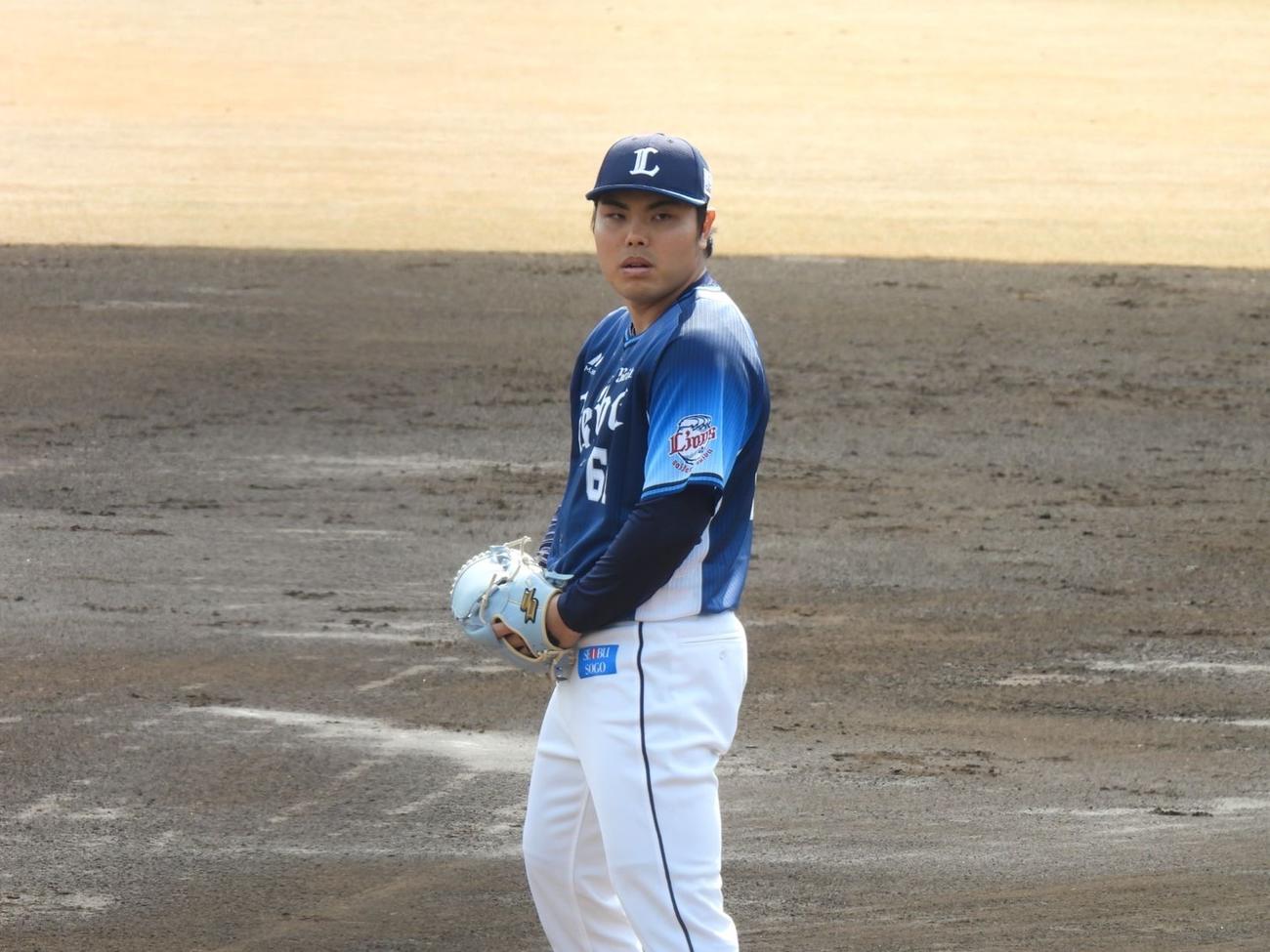 春季教育リーグ巨人戦で先発し、1回を無失点に抑えた西武平良（球団提供）