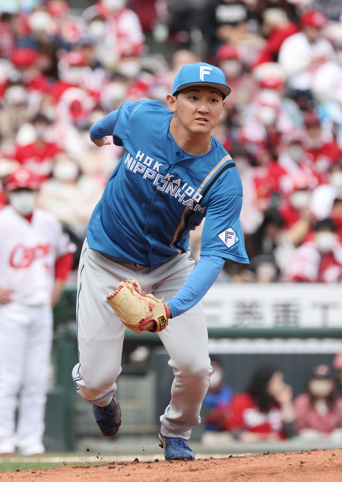 オープン戦広島対日本ハム　日本ハム先発の立野（撮影・加藤孝規）