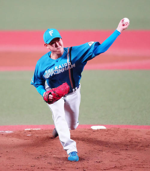 西武対日本ハム　日本ハム先発の根本（撮影・江口和貴）
