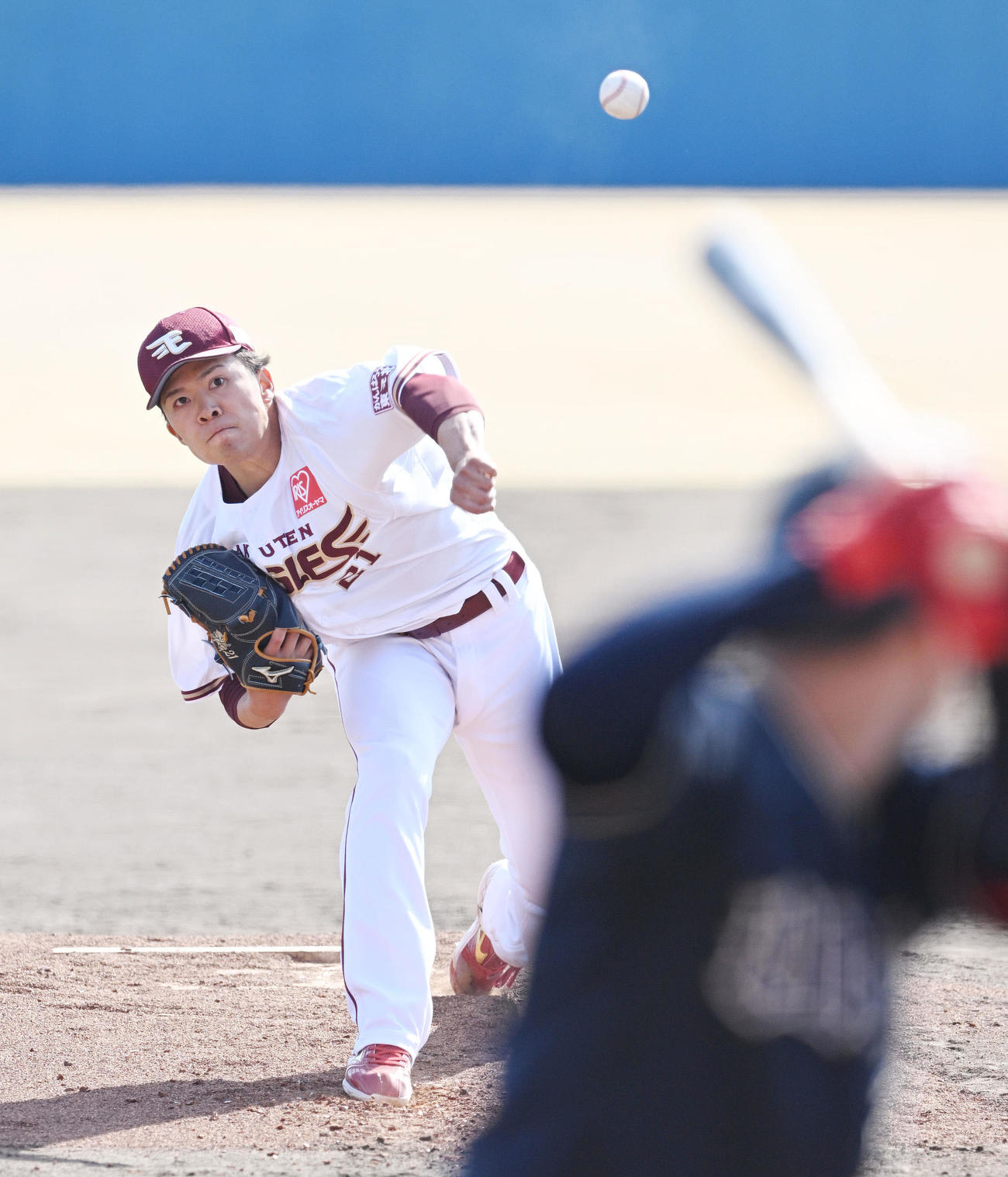 楽天対オリックス　先発で力投する楽天早川（撮影・滝沢徹郎）