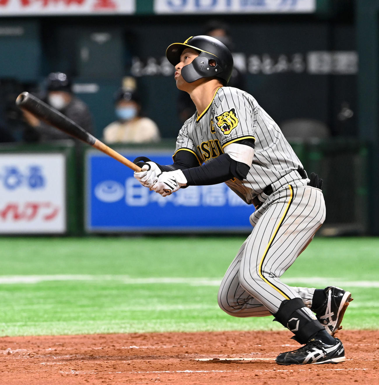 ソフトバンク対阪神　5回表阪神2死、坂本は左越え本塁打を放つ（撮影・前岡正明）