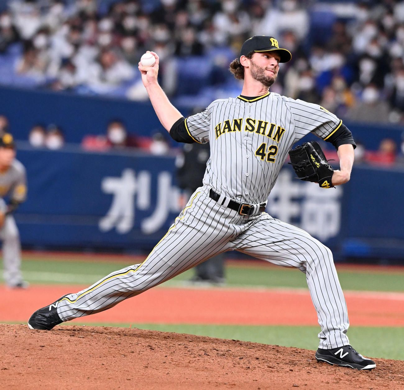 オリックス対阪神　8回に登板したケラー（撮影・前岡正明）