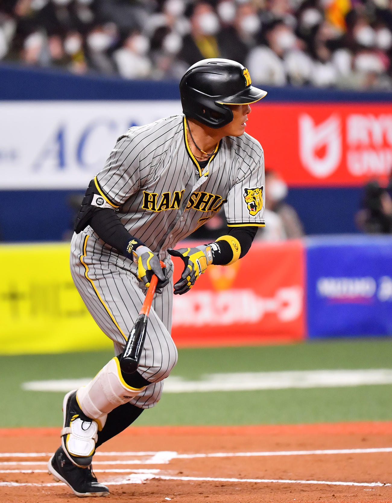 オリックス対阪神　7回表阪神無死、左前打を放つ糸井（撮影・和賀正仁）