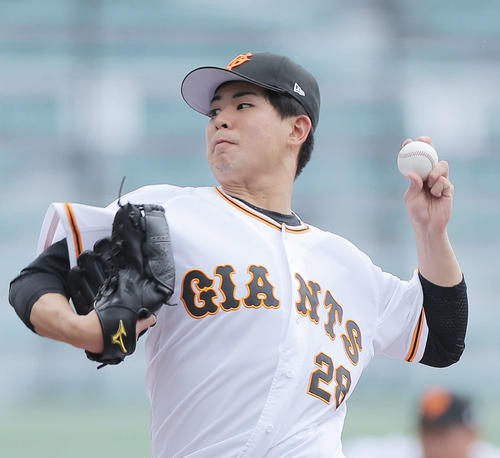 巨人山田龍聖（2022年2月18日撮影）